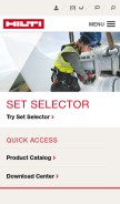 How hilti.com looks like on a mobile device such as an iPhone.
