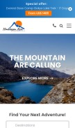 How himalayanasiatreks.com looks like on a mobile device such as an iPhone.