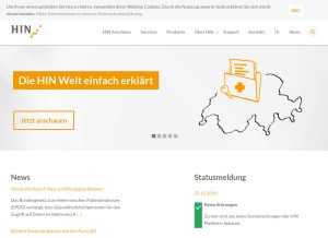 How hin.ch looks like on a tablet such as an iPad.