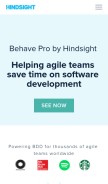 How hindsightsoftware.com looks like on a mobile device such as an iPhone.