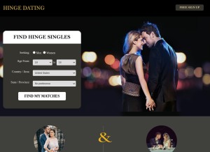 How hinge--dating.com looks like on a tablet such as an iPad.