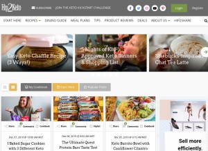 How hip2keto.com looks like on a tablet such as an iPad.