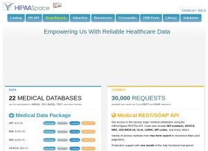 How hipaaspace.com looks like on a tablet such as an iPad.