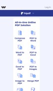 How hipdf.com looks like on a mobile device such as an iPhone.