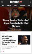 How hiphopdx.com looks like on a mobile device such as an iPhone.