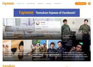 How hipwee.com looks like on a tablet such as an iPad.