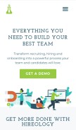 How hireology.com looks like on a mobile device such as an iPhone.