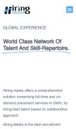 How hiring.media looks like on a mobile device such as an iPhone.