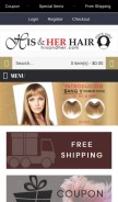 How hisandher.com looks like on a mobile device such as an iPhone.