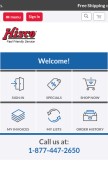How hisco.com looks like on a mobile device such as an iPhone.