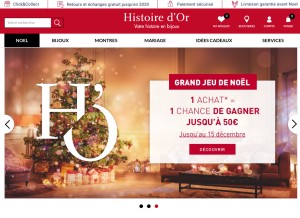 How histoiredor.com looks like on a tablet such as an iPad.