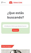 How historiaespana.es looks like on a mobile device such as an iPhone.