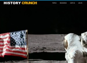 How historycrunch.com looks like on a tablet such as an iPad.