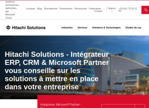 How hitachi-solutions.com looks like on a tablet such as an iPad.