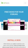 How hitsk.in looks like on a mobile device such as an iPhone.