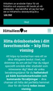 How hittahem.se looks like on a mobile device such as an iPhone.