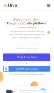 How hive.com looks like on a mobile device such as an iPhone.