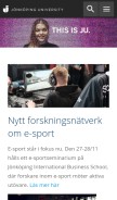 How hj.se looks like on a mobile device such as an iPhone.
