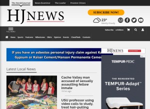 How hjnews.com looks like on a tablet such as an iPad.