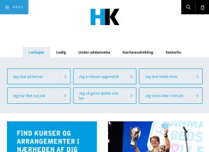 How hk.dk looks like on a tablet such as an iPad.