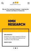 How hmhco.com looks like on a mobile device such as an iPhone.