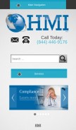 How hmi-corp.com looks like on a mobile device such as an iPhone.