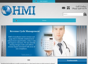 How hmi-corp.com looks like on a tablet such as an iPad.