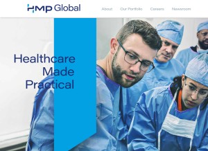 How hmpglobal.com looks like on a tablet such as an iPad.