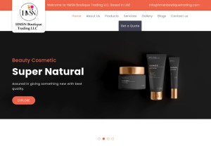 How hmsnboutiquetrading.com looks like on a tablet such as an iPad.