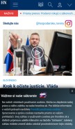 How hnonline.sk looks like on a mobile device such as an iPhone.