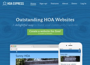 How hoa-express.com looks like on a tablet such as an iPad.