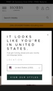 How hobbs.com looks like on a mobile device such as an iPhone.