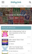 How hobbylark.com looks like on a mobile device such as an iPhone.