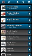 How hobbylinc.com looks like on a mobile device such as an iPhone.
