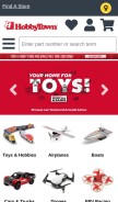 How hobbytown.com looks like on a mobile device such as an iPhone.
