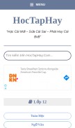 How hoctaphay.com looks like on a mobile device such as an iPhone.