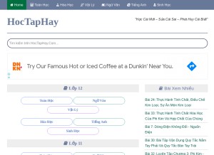 How hoctaphay.com looks like on a tablet such as an iPad.