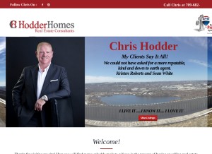 How hodderhomes.ca looks like on a tablet such as an iPad.