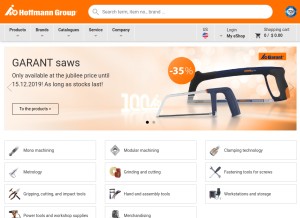 How hoffmann-group.com looks like on a tablet such as an iPad.