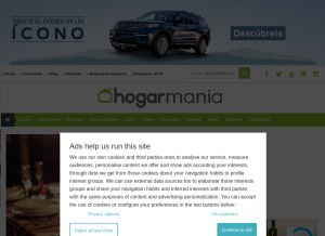 How hogarmania.com looks like on a tablet such as an iPad.