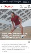 How hokosport.com looks like on a mobile device such as an iPhone.