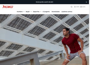 How hokosport.com looks like on a tablet such as an iPad.