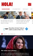 How hola.com looks like on a mobile device such as an iPhone.