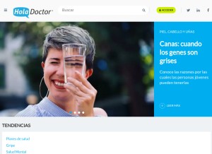 How holadoctor.com looks like on a tablet such as an iPad.