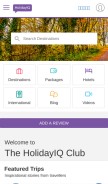 How holidayiq.com looks like on a mobile device such as an iPhone.