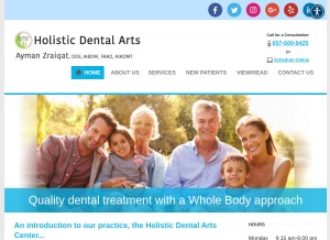 How holisticdentalarts.com looks like on a tablet such as an iPad.