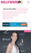 How hollywoodpq.com looks like on a mobile device such as an iPhone.