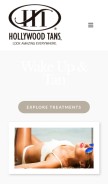 How hollywoodtans.ae looks like on a mobile device such as an iPhone.