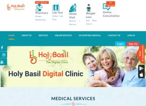 How holybasilmediclinic.com looks like on a tablet such as an iPad.