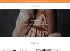 How holyslay.com looks like on a tablet such as an iPad.